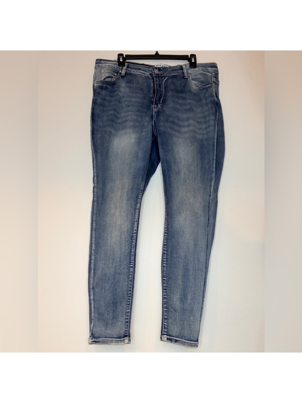 Wax Jean Mid Blue Faded Skinny Jeans